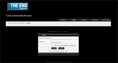 Desktop Screenshot of forums.theendgames.co